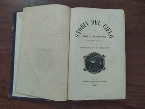B850 CAMILLO FLAMMARION - STORIA DEL CIELO 1874 F.LLI SIMONETTI - Imagen 1 de 8