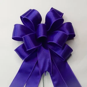 Lila Satinschleife, Satin Hochzeitsschleife, Größe S - Bild 1 von 2