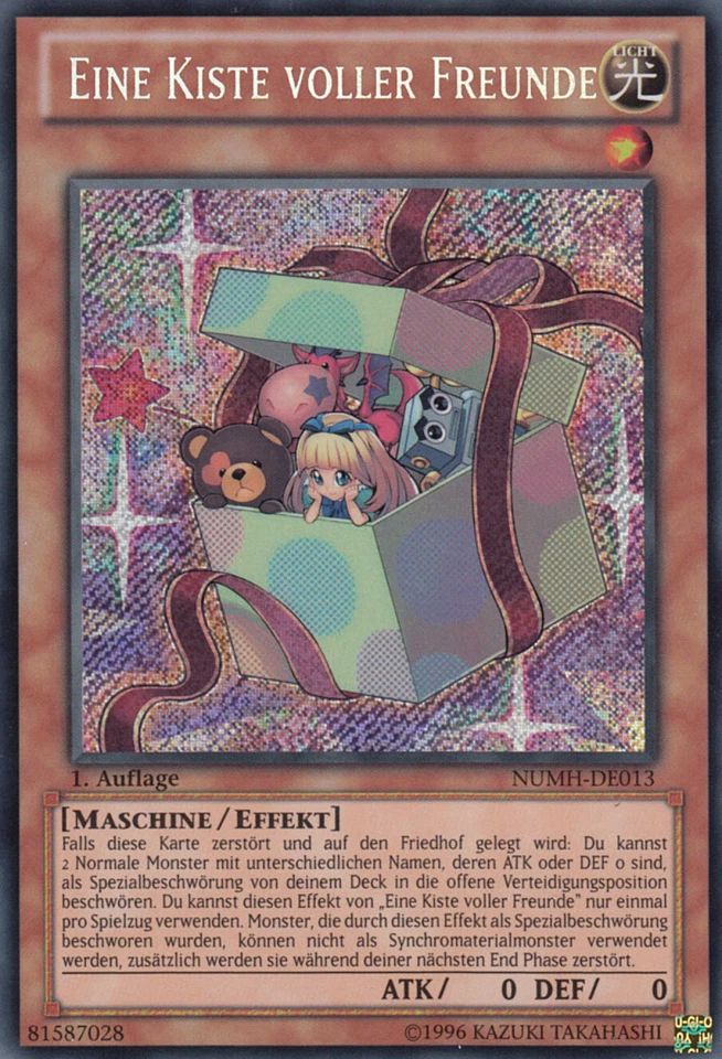 YU-GI-OH, EINE KISTE VOLLER FREUNDE, SCR, NUMH-DE013, 1. Auflage, TOP - Bild 1 von 1