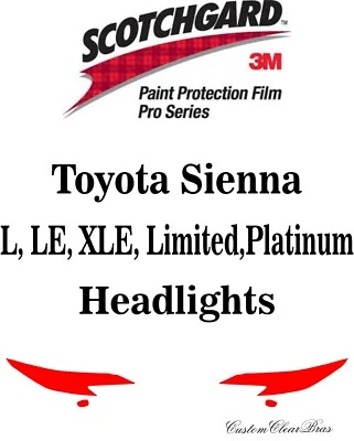 Película protectora de pintura 3M Scotchgard serie Pro 2021 2022 2023 Toyota Sienna Foto 1 de 3