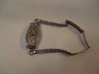 Antyczny damski zegarek Bulova 10k wypełniony białym złotem benzel 1924 części lub naprawa