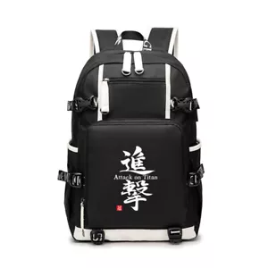 Anime Attack on Titan Backpack USB Port Laptop School Bags Fashion Shoulders Bag - Picture 1 of 10