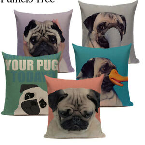 Animals pug pillow case pillow Textil fashion Dog Throw Cushions cushion cover