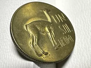 1968 PERU' CENTRAL RESERVE BANK OF PERU' GOLD ONE SOL COIN - Picture 1 of 4