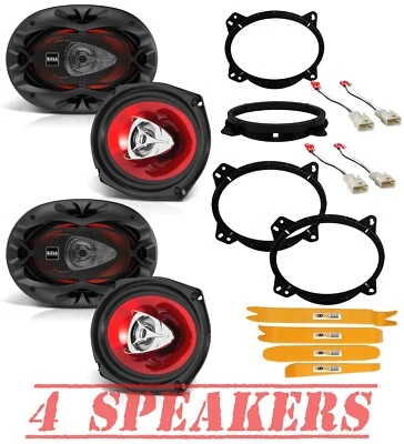 BOSS 350W 2 Way 6x9" Front Door & Rear Deck Speakers for 2002-2011 Toyota Camry - Image 1 of 4