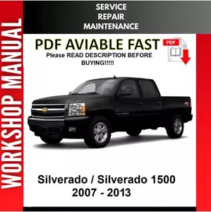 CHEVROLET SILVERADO / SILVERADO 1500 2007- 2012 SERVICE REPAIR WORKSHOP MANUAL - Picture 1 of 1