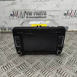 VW GOLF MK6 LEON CAR RADIO STEREO CD PLAYER HEAD UNIT 3C8035195G 09-12 NO CODE - Picture 1 of 7