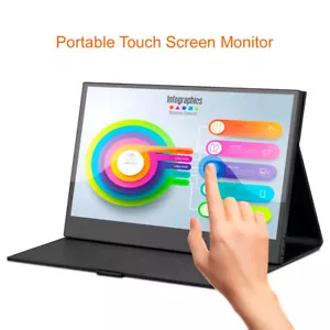 11.6''/13.3''/15.6'' Portable IPS Touchscreen Gaming Monitor Type-C HDMI Display - Picture 1 of 38