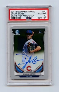 2014 First Bowman Chrome Auto RC Dylan Cease PSA 10 Padres - Picture 1 of 2
