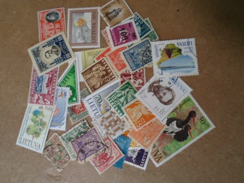Collection lot 35 different stamps of Lithuania old and recent Cover