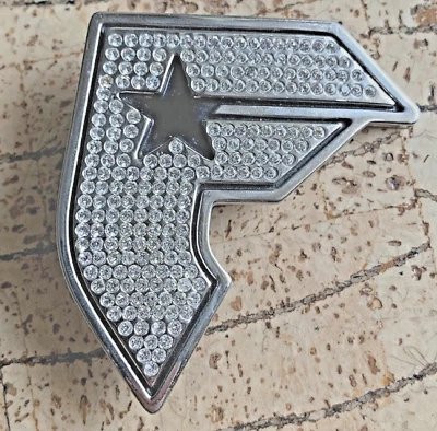 New Men Women Cosplay Famous Star and Straps Belt Buckle Initial F Silver Metal - Image 1 of 4