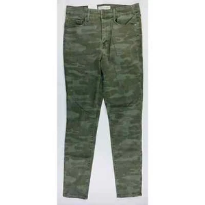 Social Standard Women's High Rise Skinny Jeans Green Camo Size 6 NWT - Picture 1 of 7