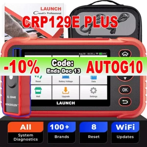 LAUNCH CRP129E PLUS OBD2 Car Diagnostic Tool Scanner All System DPF TPMS Reset - Picture 1 of 15