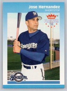 2002 FLEER PLATINUM #130 JOSE HERNANDEZ  MILWAUKEE BREWERS