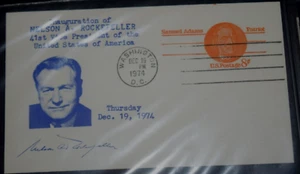 VICE PRESIDENT '74 Post Card: "Nelson Rockefeller," Cancel (Dec 19, 1974) New #1 - Picture 1 of 3