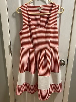 Ya Лос-Анджелес платье размер 1 X красный белый в полоску оболочка без рукавов - Изображение 1 из 4
