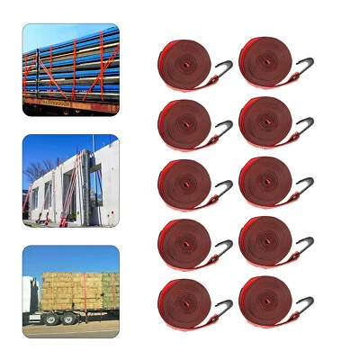 10 correas de cabrestante de 4 pulgadas x 30 pies atar con gancho plano control de carga rojo Foto 1 de 4