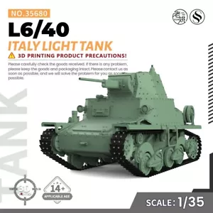 SSMODEL SS35680 1/35 Kit Modelo Militar Italia L6/40 Tanque Ligero GUERRA WoT - Imagen 1 de 9