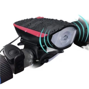 Premium High Quality Bicycle 2 in 1 Horn + Bike Light Set - Black/Red - Picture 1 of 8