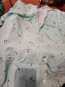 Peanuts Casual Dress Shirt Teens Size Large Green Short Sleeve Button Up 2018 - Picture 1 of 5