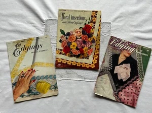 Clark’s J & P Coats Lot of 3 Vintage Crochet Pattern Booklets 1949 & 1950’s - Bild 1 von 6