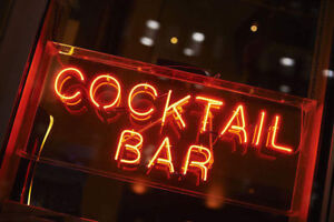 14"x7"COCKTAIL BAR Neon Sign Light Beer Bistro Pub Party Real Glass Tube Decor