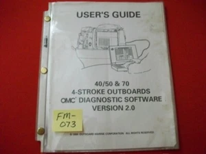 2000 OMC OUTBOARDS 40,50 & 70 4-STROKE DIAGNOSTIC SOFTWARE V 2.0 USER'S GUIDE - Picture 1 of 4