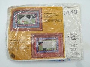 Kit de costura sellado The Creative Circle nuevo en paquete #0143 - Country Cow 1985 - Imagen 1 de 2