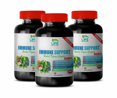 Premium boosting pills - IMMUNE SUPPORT COMPLEX - organic 3 Bottles 180 Capsules - Image 1 of 4