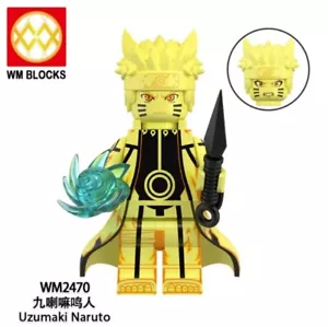 2 inch Custom Naruto Shippuden, Naruto Nine-Tails Chakra Mode Minifigure - Picture 1 of 2