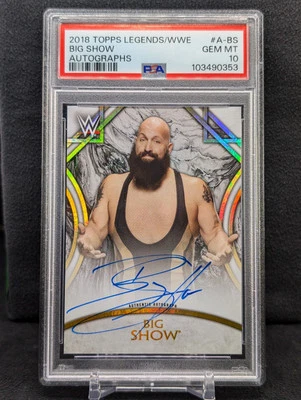 2018 Topps WWE Legends Big Show autógrafo/199 PSA 10 PoP 1 *en tarjeta automática* Foto 1 de 2