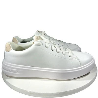 NUEVO Cole Haan Grand+ 360 Court Hombres Talla 8 M Zapatos Informales Cuero Blanco Tenis Foto 1 de 4