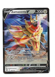 Zamazenta V 105/172 Swsh09: Brilliant Stars Holo Pokemon TCG - Casi Nuevo - Imagen 1 de 2