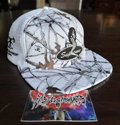 Sombrero de camionero Supreme Pinup malla trasera 5 paneles TrueTimber oculto blanco camuflaje - NUEVO Foto 1 de 4