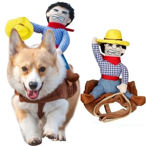 Dog Cowboy Saddle Costume For Events - S, M, L & XL☆ H OT N0X2 - Picture 1 of 16