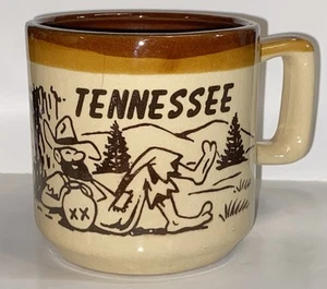 Vintage Tennessee TN Mountains Hillbilly Moonshiner Keramik Kaffeetasse - Bild 1 von 10
