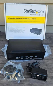 StarTech 4 Port Dual DisplayPort KVM Switch SV431DPDDUA2 R2 - Picture 1 of 5
