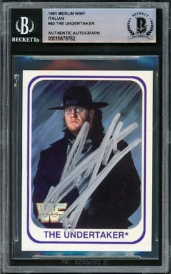 Undertaker Signed 1991 Merlin WWF Italian RC 40 Beckett #15679762 - Image 1 of 2
