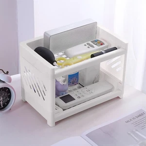 Desktop -Displayregal Hohles Design 2 -Tier -Desk -Organisator Für Schlafzimmer - Photo 1/23