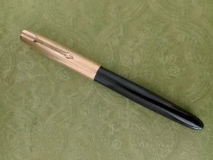Pluma Estilográfica Parker Vintage Negra 1/10 Tapa Llena de Oro 12kt - Imagen 1 de 16