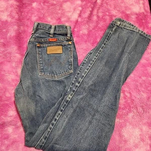 Vintage Wrangler Cowboy Cut Jeans Damen 26x33 Mid Rise Straight Blau Denim USA - Bild 1 von 13