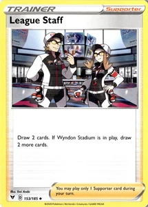 League Staff 152/185 Uncommon Regular Vivid Voltage Trainer Supporter Card - Picture 1 of 2