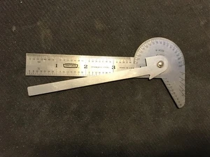 Craftsman Edelstahl 9-4026 Mehrzwecklineal, Bohrer Punkt Messgerät, Winkelmesser, + - Bild 1 von 6