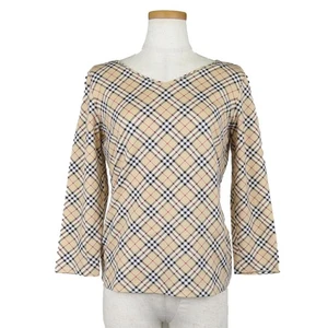 USED BURBERRY LONDON Cut 2 cotton/Polyurethane beige Nova Check - Picture 1 of 11
