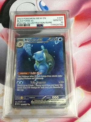 PSA 10 Blastoise Ex 200/165 Scarlet & Violet 151 Special Illustration Rare Card4 - Image 1 of 4