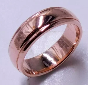 Solid Pure Copper Minimalist Healing Ring, Handmade, Unisex, Classic Band - Picture 1 of 4