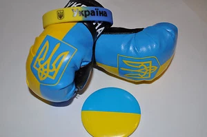 3 Ukraine Ukrainische Flagge Souvenirs Set Autohandschuhe Armband Pin Україна Тризуб - Bild 1 von 6