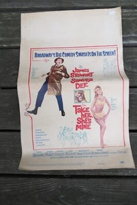 1963 Take Her Shes Mine Original Half Sheet Movie Poster James Stewart,Sandra De - Picture 1 of 9