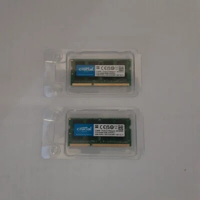 Two Crucial DDR3L SO-DIMM Laptop/Notebook 4 GB RAM New In Box - Image 1 of 2