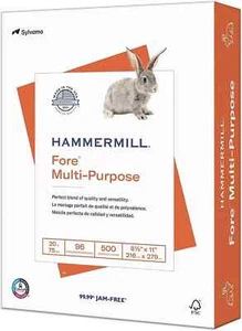 Hammermill Druckerpapier, Fore Multipurpose 20 Lb Kopierpapier, 8,5 x 11 96 hell - Bild 1 von 5